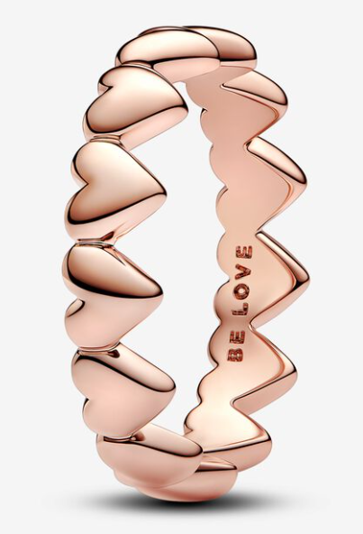 [183427C00] Anillo Pandora corazones Be Love oro rosa
