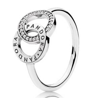 [JZ-41] Anillo Pandora Signature círculos entrelazados plata