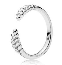 Anillo Pandora Abierto Espiga Texturizada