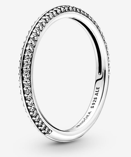 Anillo Pandora Pavé Fino Eternity Plata