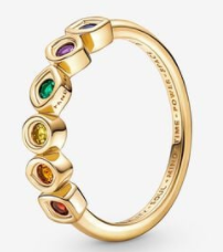 Anillo Pandora Eternity Multicolor Dorado