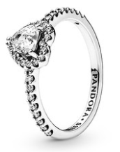 [JZ-141] Anillo Pandora corazón halo circonia pavé plata