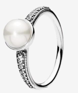 [JZ-144] Anillo Pandora perla pavé plata