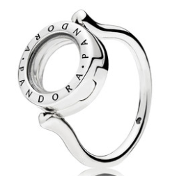 [JZ-157] Anillo Pandora Signature medallón circular plata