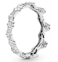 Anillo Pandora silueta corona plata