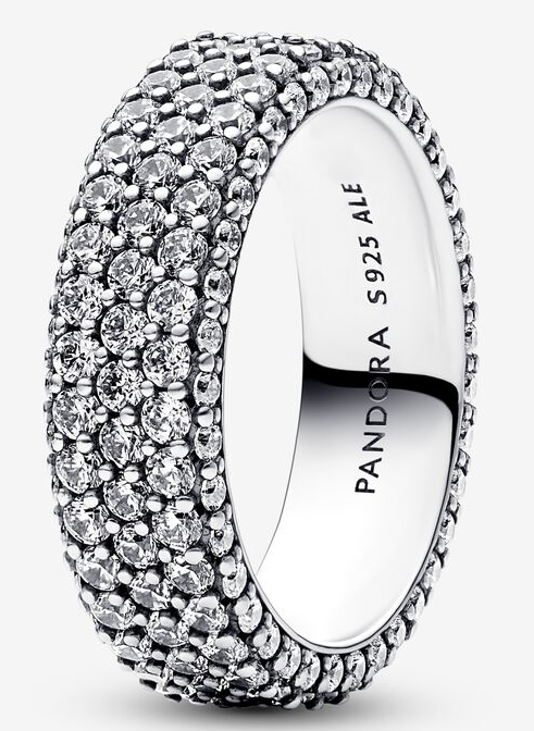 Anillo Pandora Domo Ancho Pavé Circonias Brillante