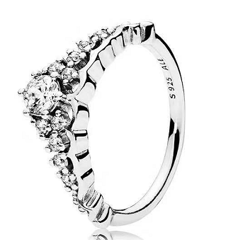 Anillo Pandora tiara pavé graduado plata