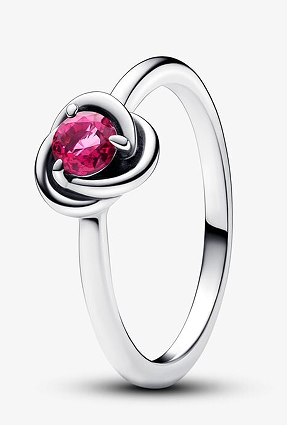Anillo Pandora Círculo Eterno circonia rosa intenso