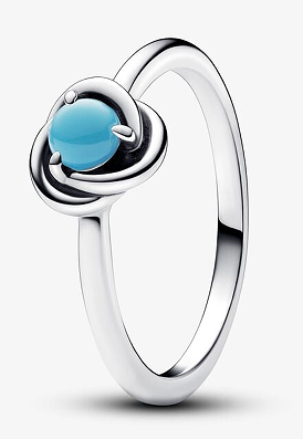 Anillo Pandora Círculo Eterno cabujón turquesa