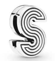 [R19] Charm Letra S Pandora Plata
