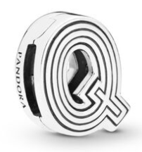 [R42] Charm Letra Q Pandora Plata