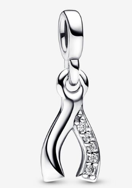 Charm colgante cinta plata con circonias en canal
