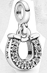 Charm colgante herradura plata con pavé de circonias