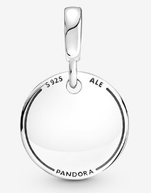 Charm medalla lisa plata Pandora