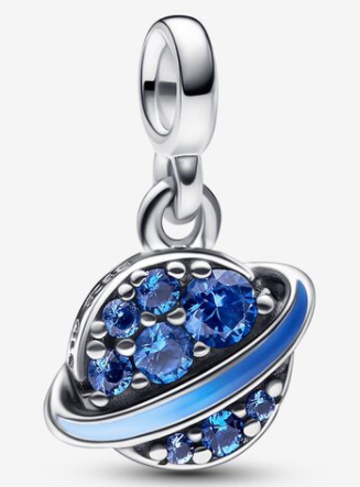 Charm colgante planeta circonias azules Pandora