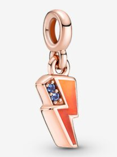 [ME-205] Charm colgante rayo esmalte naranja Pandora
