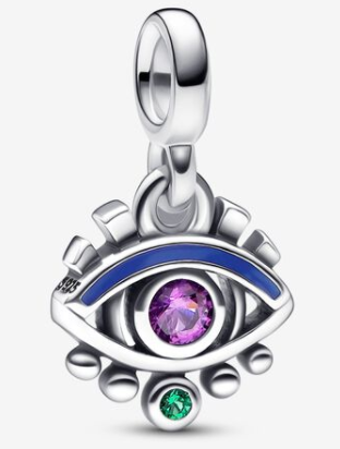 [ME-209] Charm colgante ojo protector circonia morada Pandora