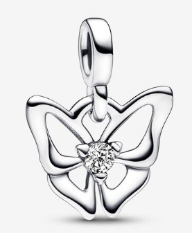 [ME-220] Charm colgante mariposa calada circonia plata Pandora