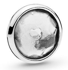 [792175RC] Charm Pandora gota cristal gris humo con corazón