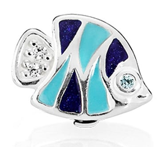 [792181ENMX] Charm Pandora pez tropical esmalte azul